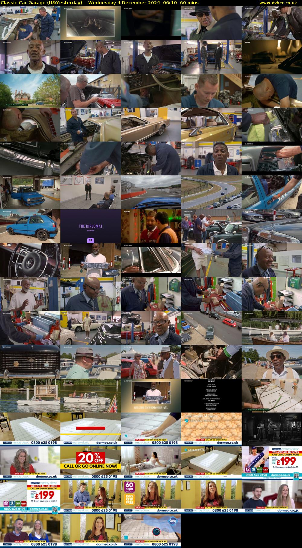 Classic Car Garage (U&Yesterday) Wednesday 4 December 2024 06:10 - 07:10