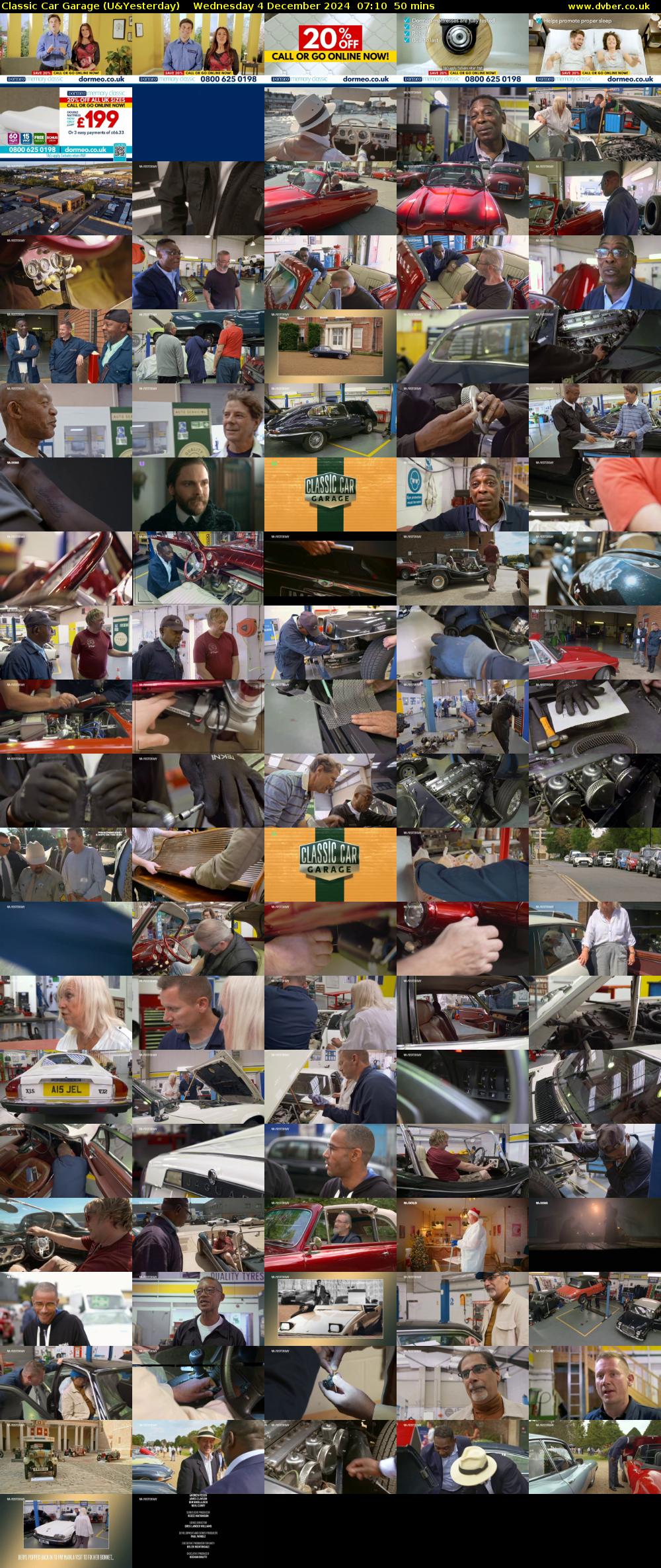 Classic Car Garage (U&Yesterday) Wednesday 4 December 2024 07:10 - 08:00