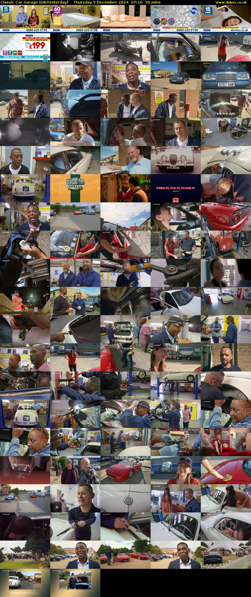 Classic Car Garage (U&Yesterday) Thursday 5 December 2024 07:10 - 08:00