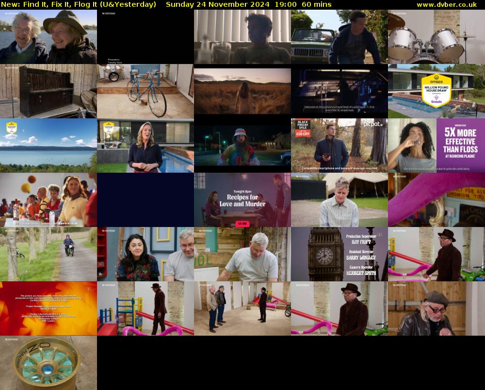 Find It, Fix It, Flog It (U&Yesterday) Sunday 24 November 2024 19:00 - 20:00