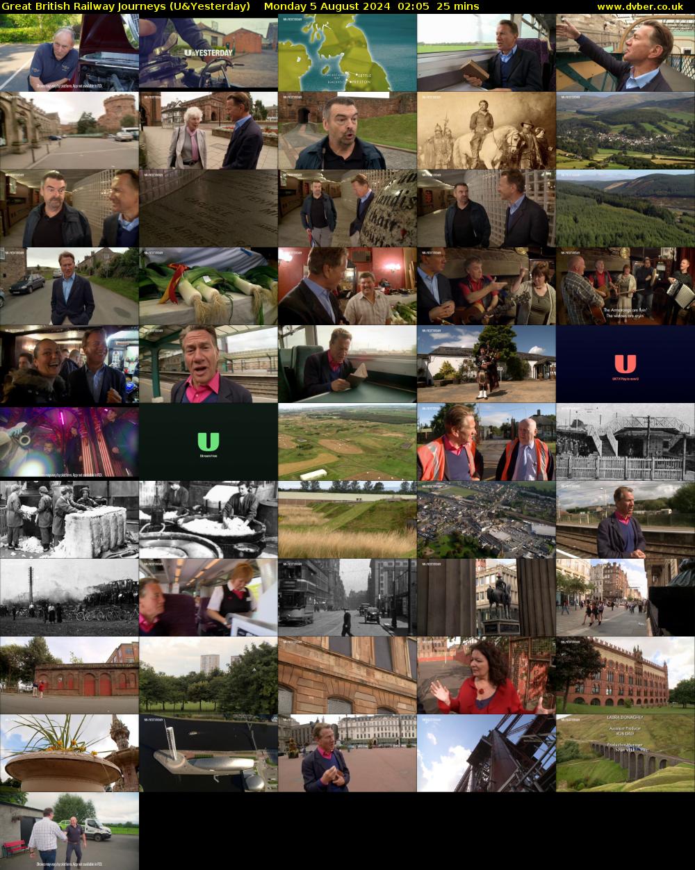 Great British Railway Journeys (U&Yesterday) Monday 5 August 2024 02:05 - 02:30