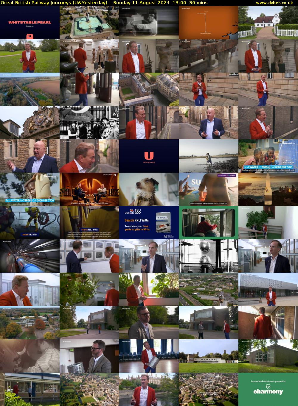Great British Railway Journeys (U&Yesterday) Sunday 11 August 2024 13:00 - 13:30
