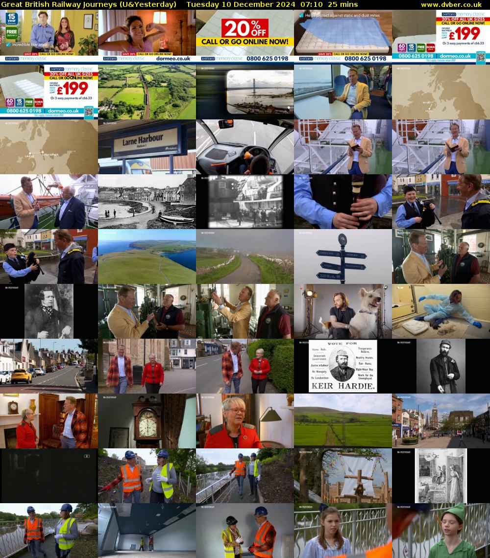 Great British Railway Journeys (U&Yesterday) Tuesday 10 December 2024 07:10 - 07:35