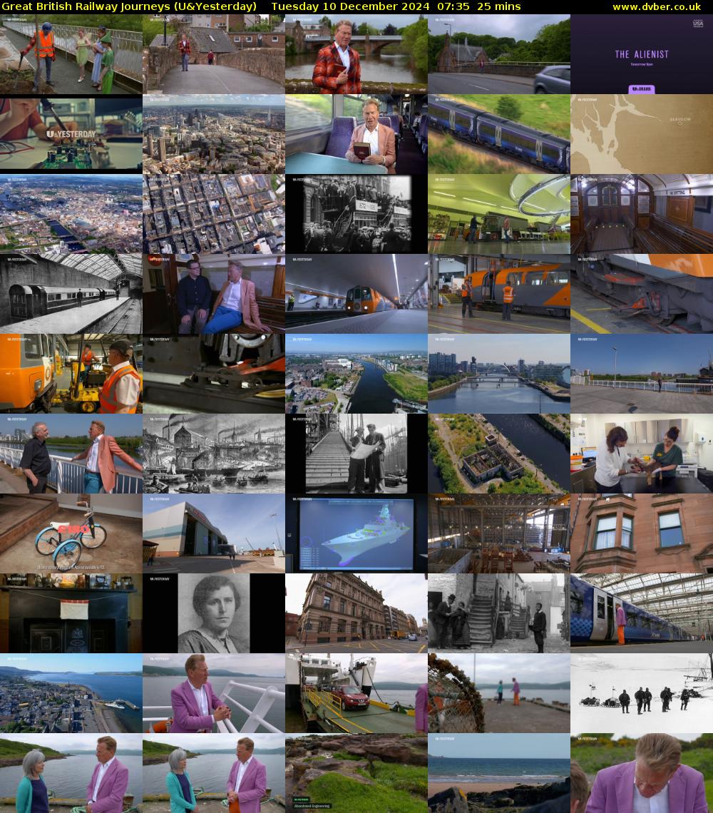 Great British Railway Journeys (U&Yesterday) Tuesday 10 December 2024 07:35 - 08:00