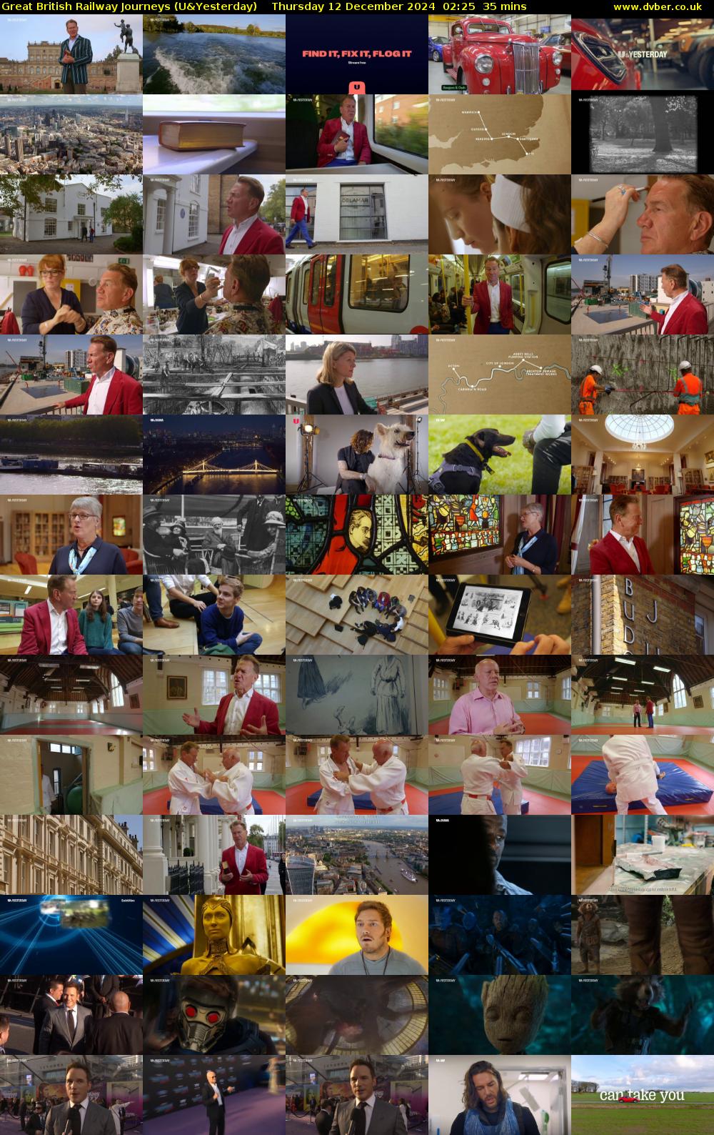 Great British Railway Journeys (U&Yesterday) Thursday 12 December 2024 02:25 - 03:00