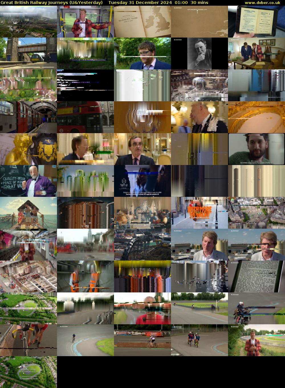 Great British Railway Journeys (U&Yesterday) Tuesday 31 December 2024 01:00 - 01:30