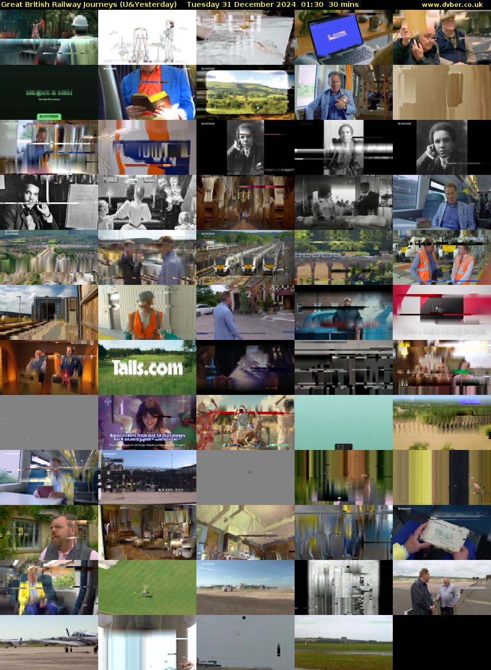 Great British Railway Journeys (U&Yesterday) Tuesday 31 December 2024 01:30 - 02:00