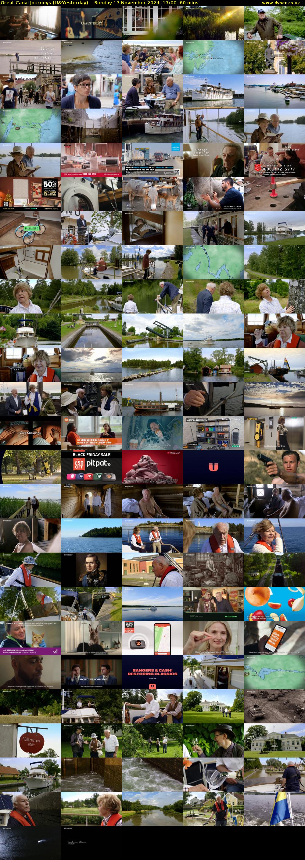 Great Canal Journeys (U&Yesterday) Sunday 17 November 2024 17:00 - 18:00