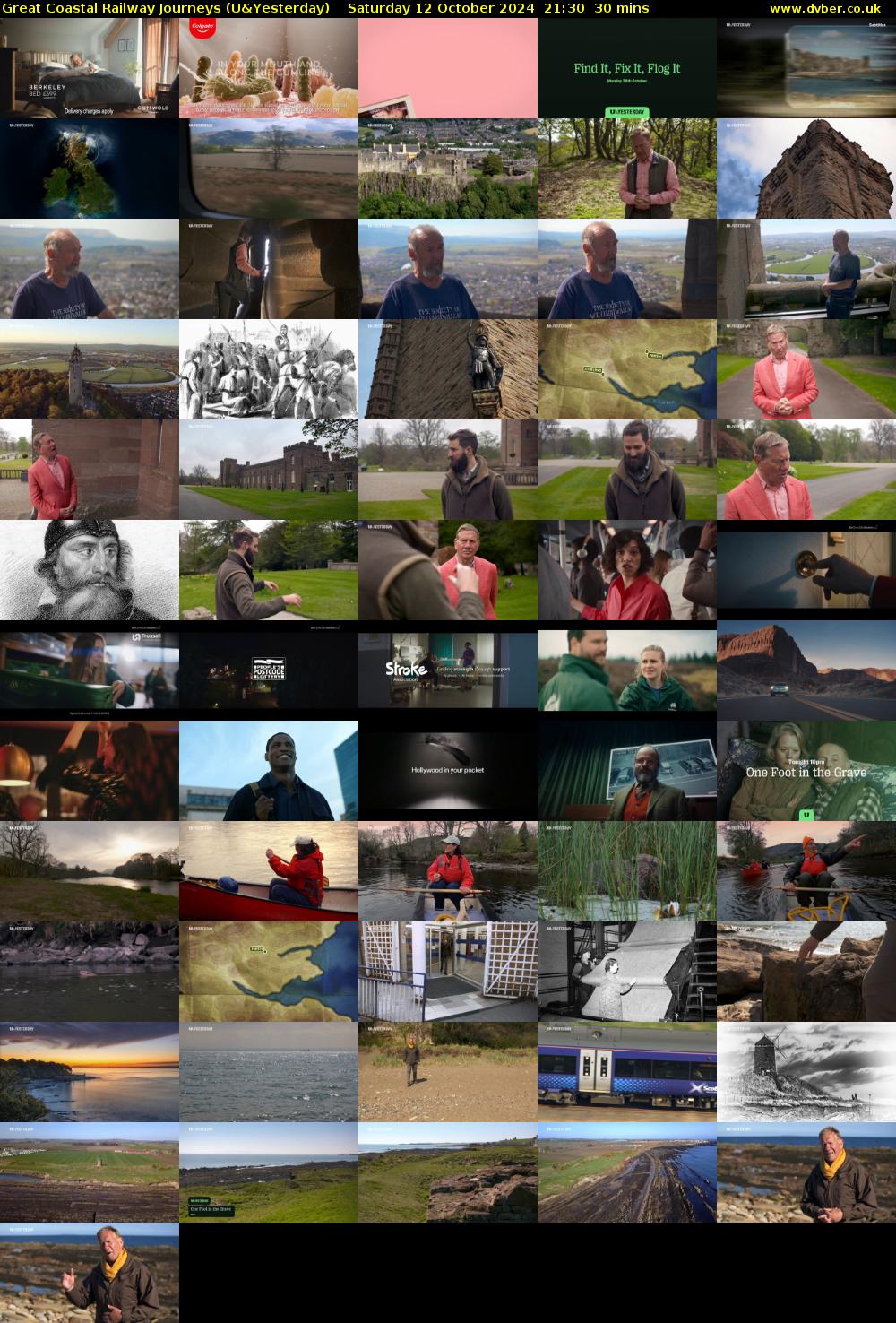 Great Coastal Railway Journeys (U&Yesterday) Saturday 12 October 2024 21:30 - 22:00
