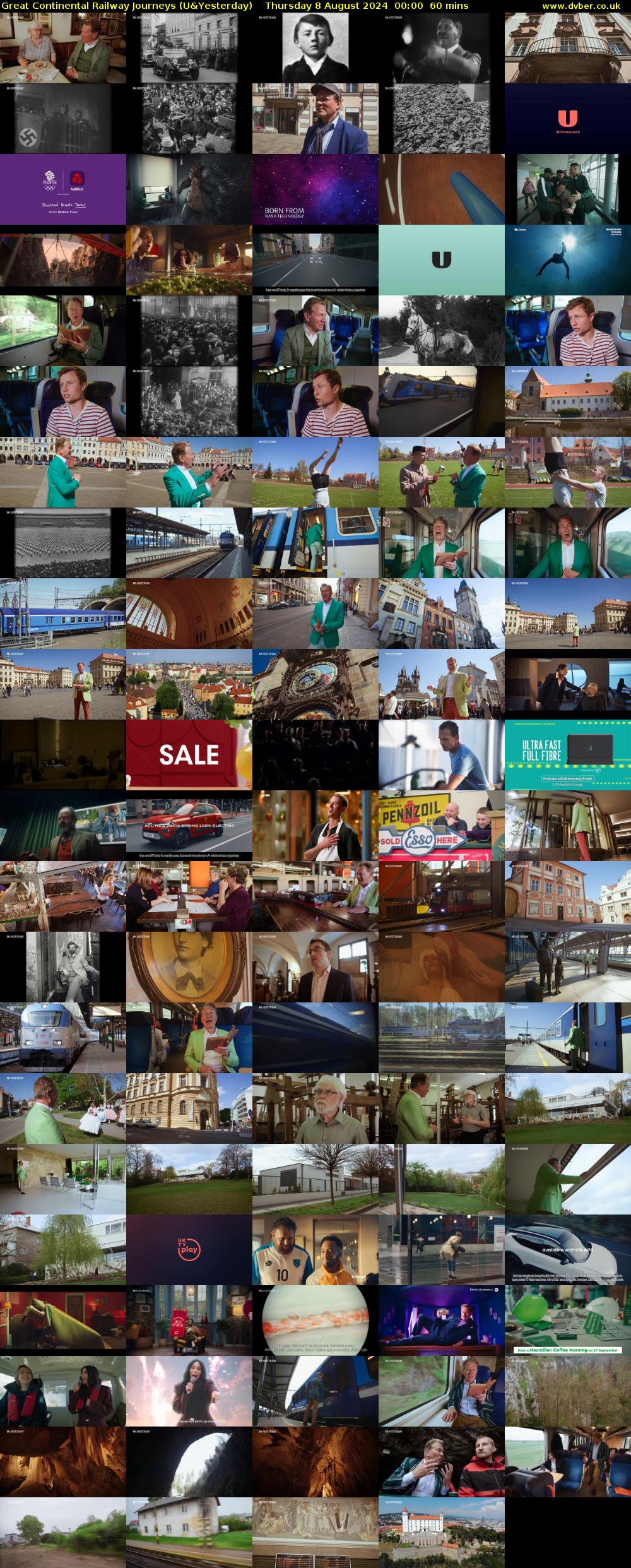 Great Continental Railway Journeys (U&Yesterday) Thursday 8 August 2024 00:00 - 01:00