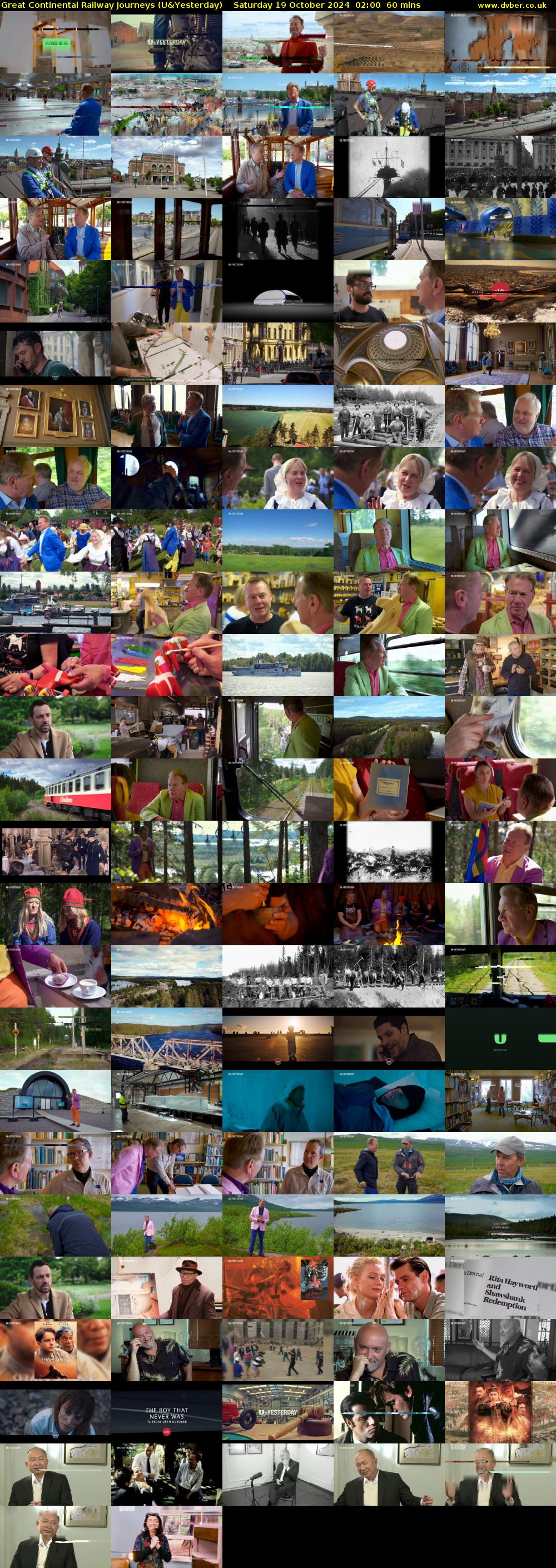 Great Continental Railway Journeys (U&Yesterday) Saturday 19 October 2024 02:00 - 03:00
