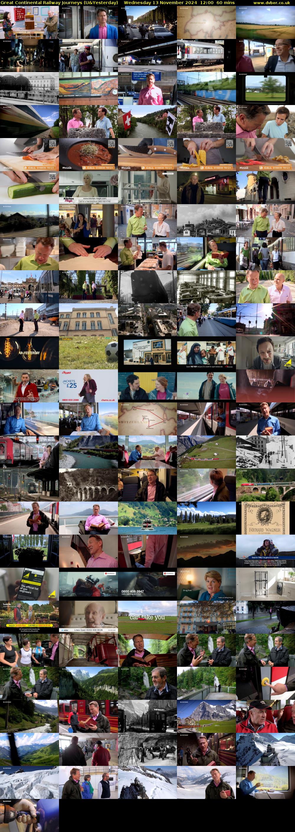 Great Continental Railway Journeys (U&Yesterday) Wednesday 13 November 2024 12:00 - 13:00