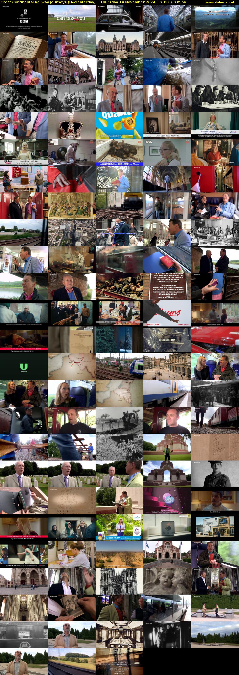 Great Continental Railway Journeys (U&Yesterday) Thursday 14 November 2024 12:00 - 13:00