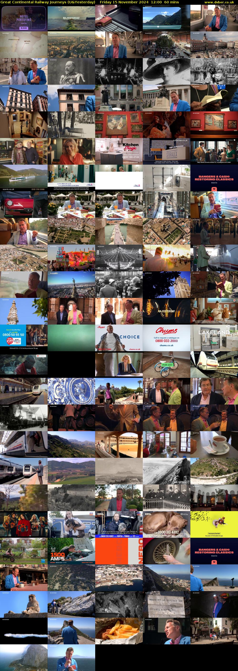 Great Continental Railway Journeys (U&Yesterday) Friday 15 November 2024 12:00 - 13:00