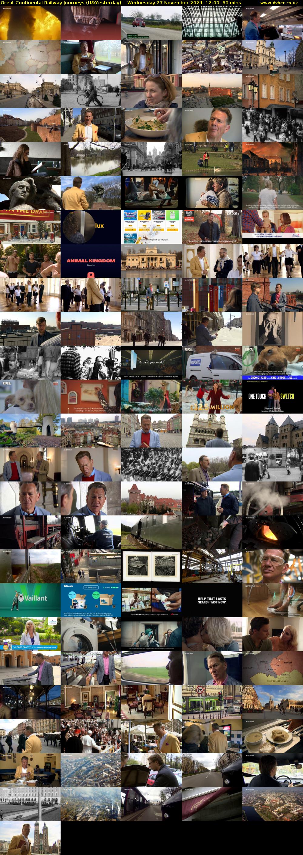 Great Continental Railway Journeys (U&Yesterday) Wednesday 27 November 2024 12:00 - 13:00