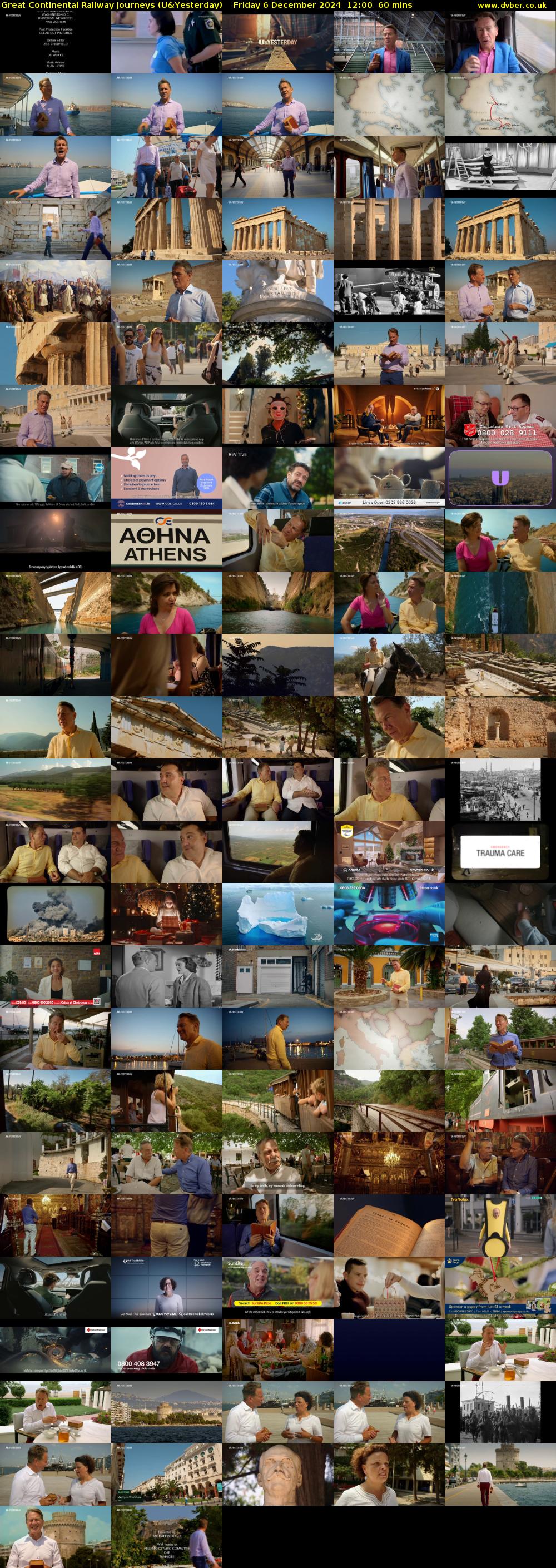 Great Continental Railway Journeys (U&Yesterday) Friday 6 December 2024 12:00 - 13:00