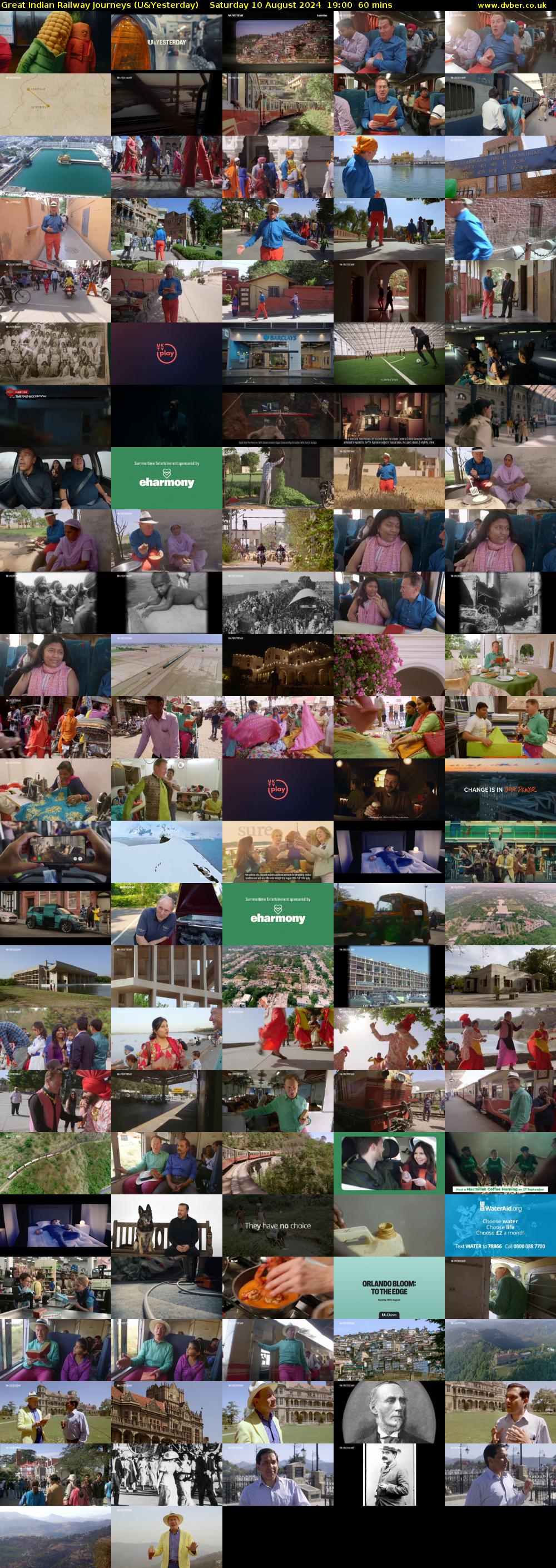 Great Indian Railway Journeys (U&Yesterday) Saturday 10 August 2024 19:00 - 20:00