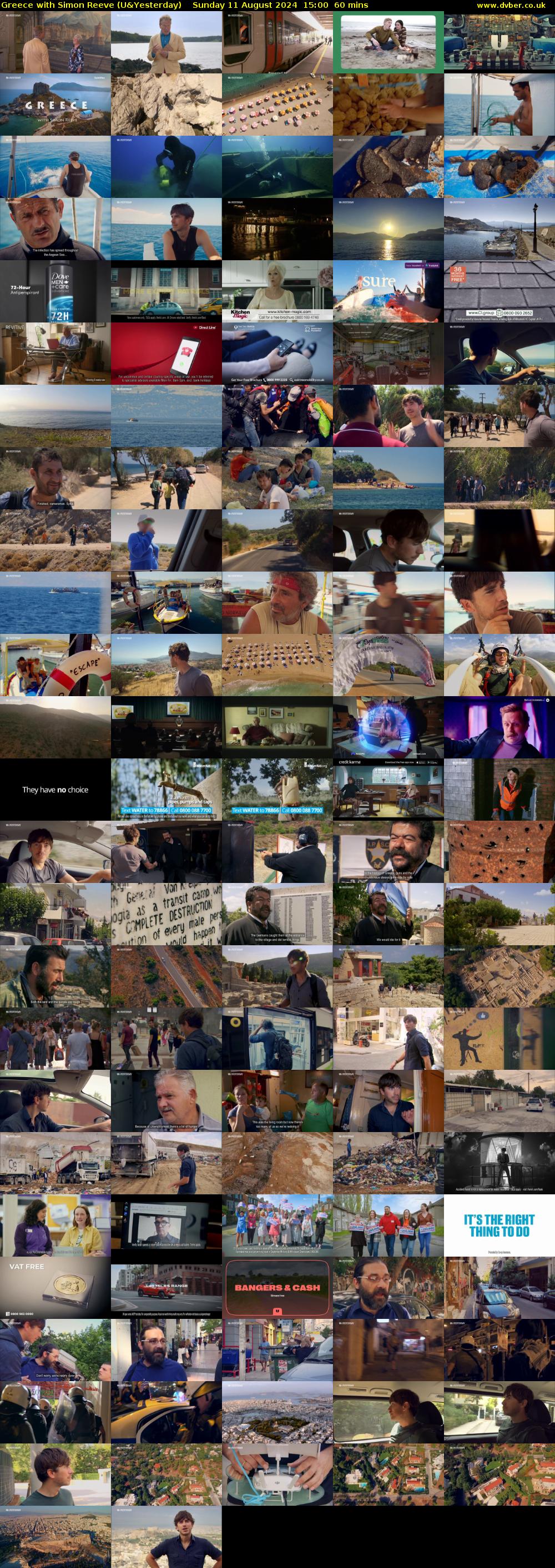 Greece with Simon Reeve (U&Yesterday) Sunday 11 August 2024 15:00 - 16:00