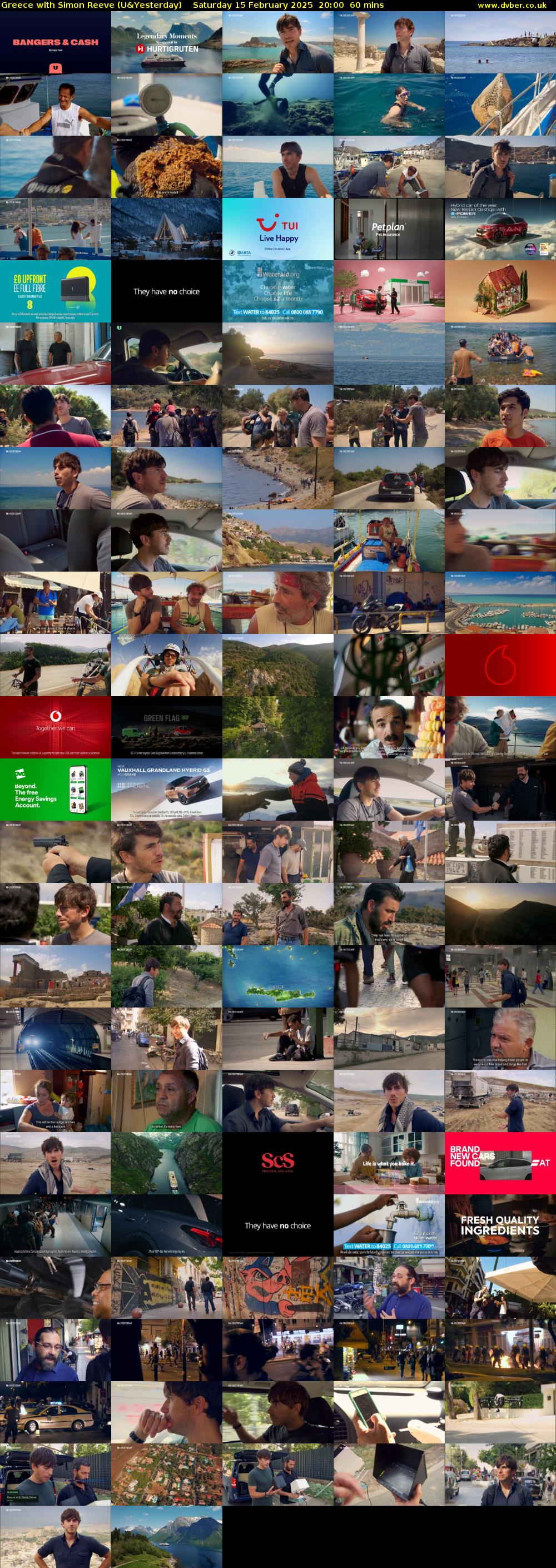 Greece with Simon Reeve (U&Yesterday) Saturday 15 February 2025 20:00 - 21:00