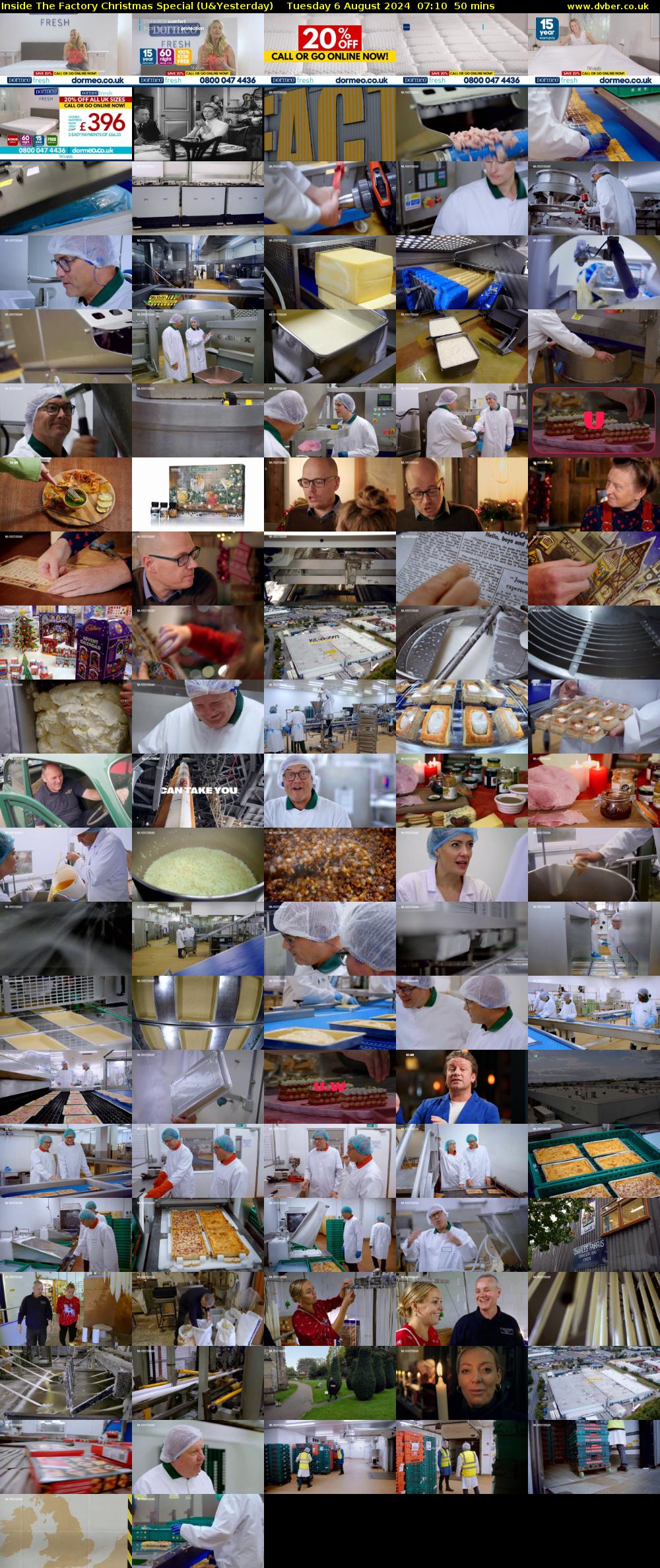 Inside The Factory Christmas Special (U&Yesterday) Tuesday 6 August 2024 07:10 - 08:00