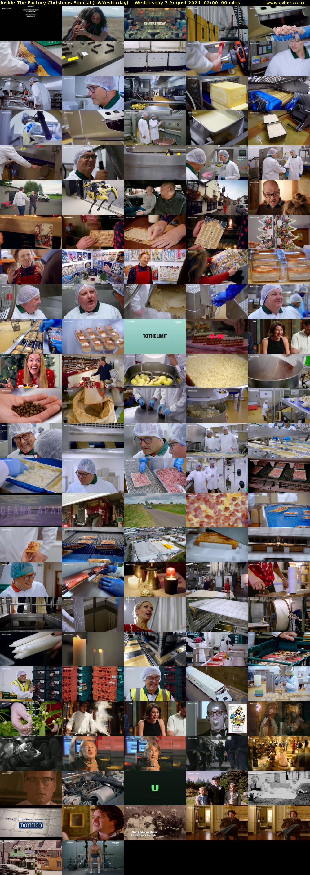 Inside The Factory Christmas Special (U&Yesterday) Wednesday 7 August 2024 02:00 - 03:00