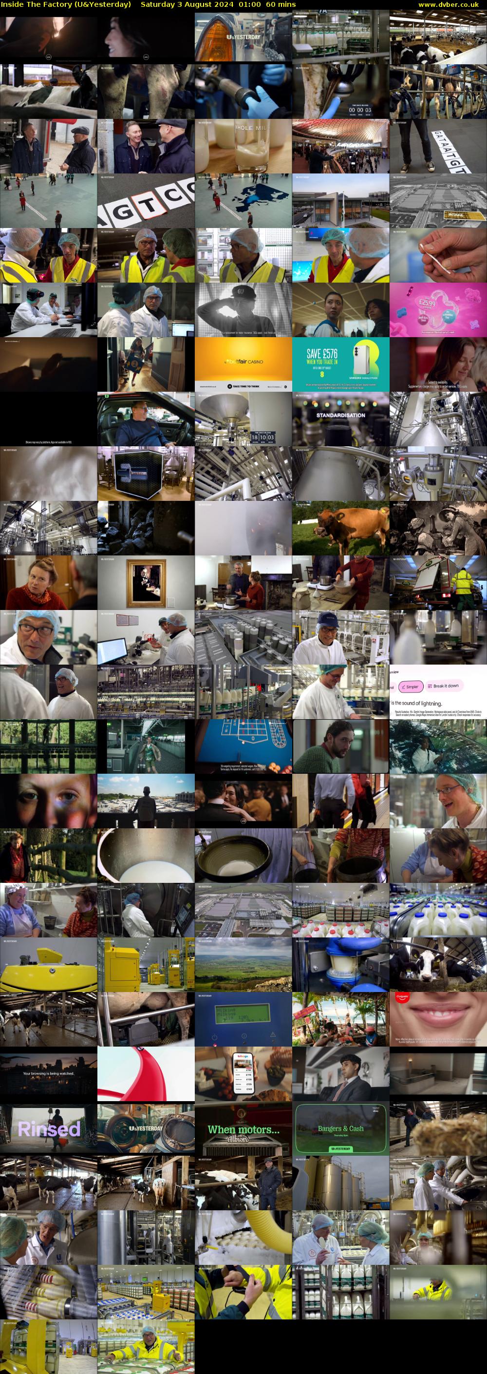 Inside The Factory (U&Yesterday) Saturday 3 August 2024 01:00 - 02:00