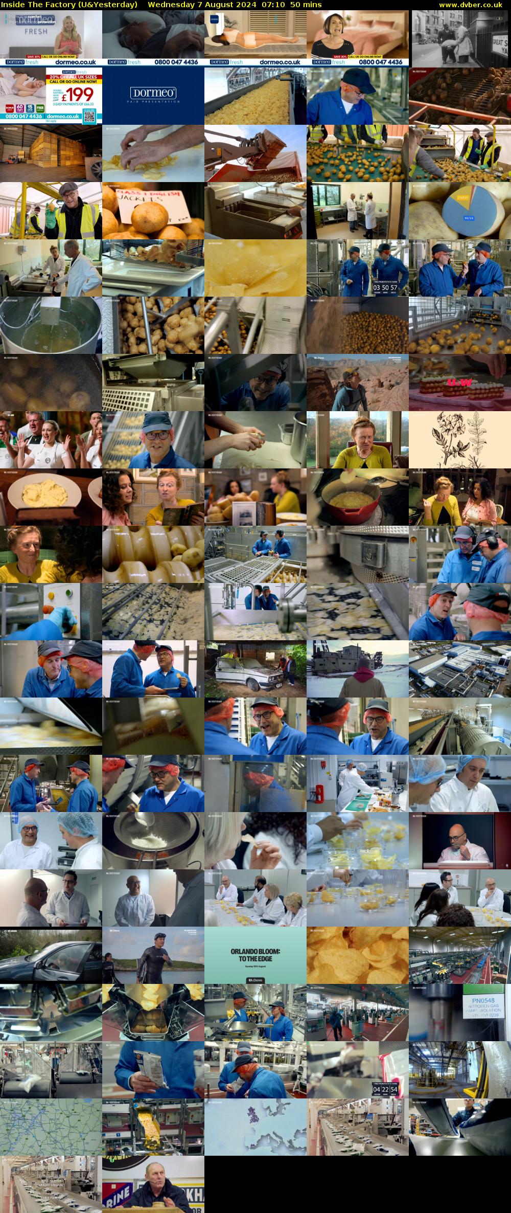 Inside The Factory (U&Yesterday) Wednesday 7 August 2024 07:10 - 08:00
