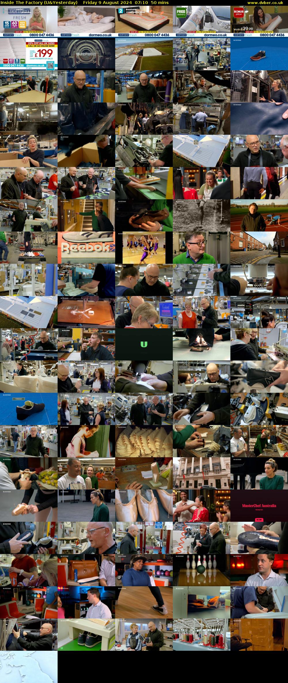Inside The Factory (U&Yesterday) Friday 9 August 2024 07:10 - 08:00