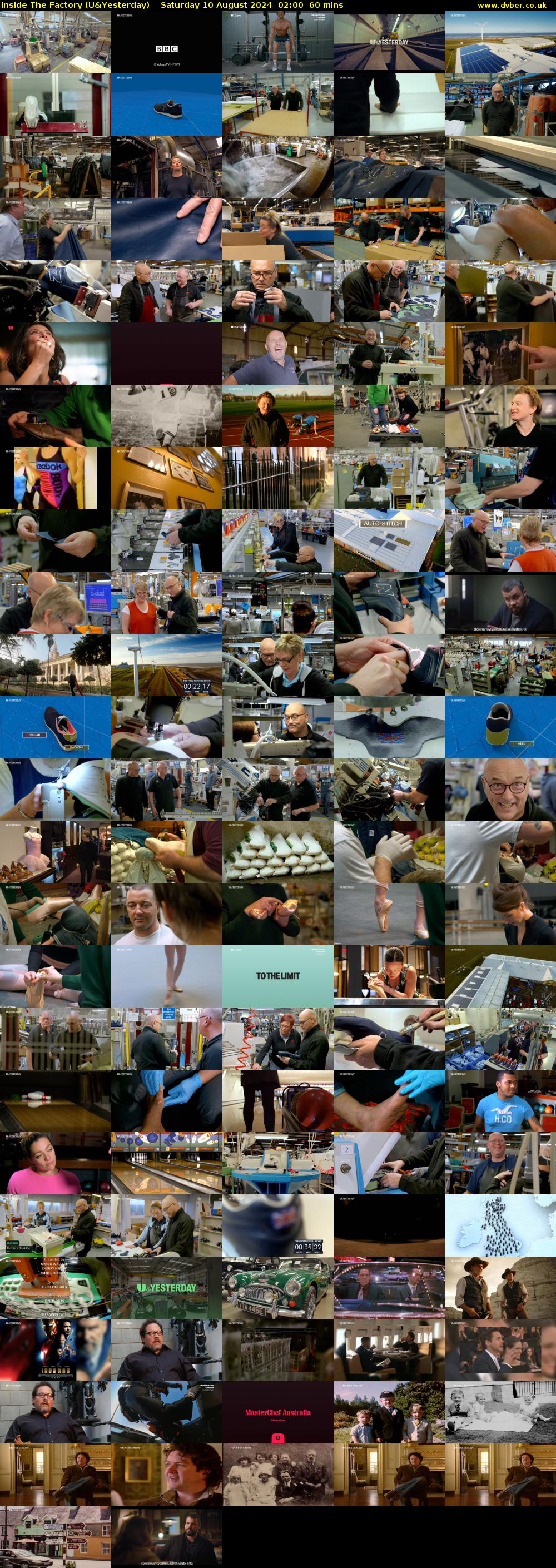 Inside The Factory (U&Yesterday) Saturday 10 August 2024 02:00 - 03:00
