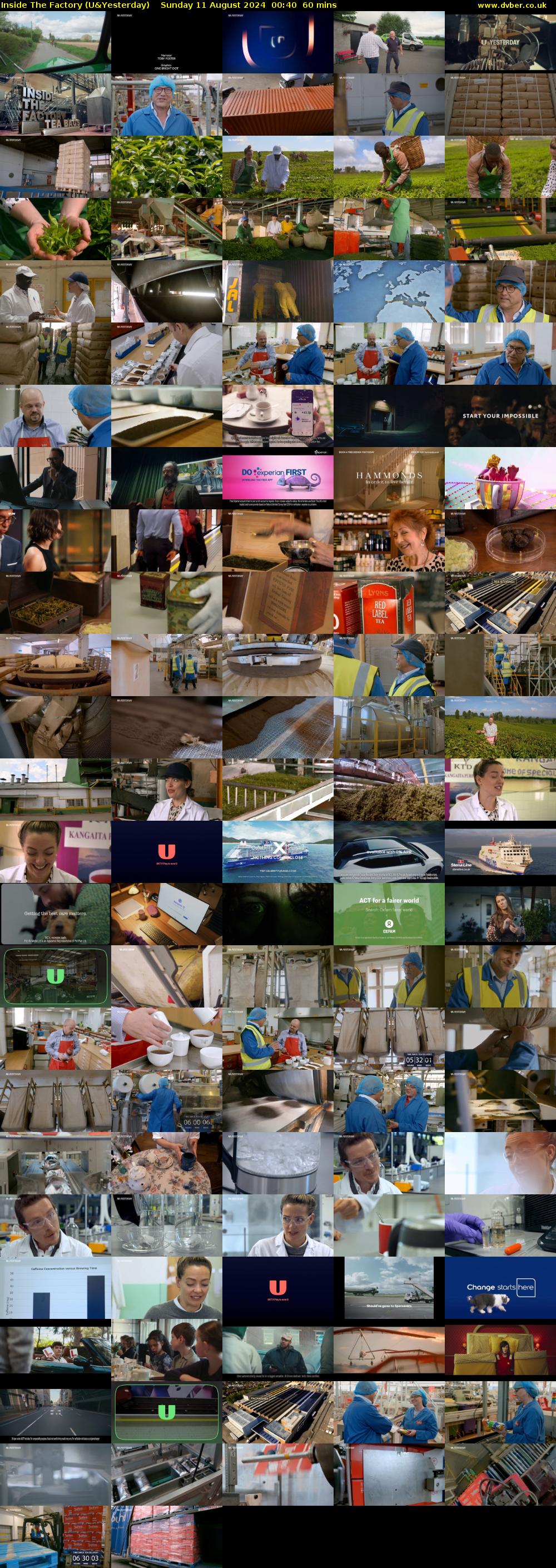 Inside The Factory (U&Yesterday) Sunday 11 August 2024 00:40 - 01:40