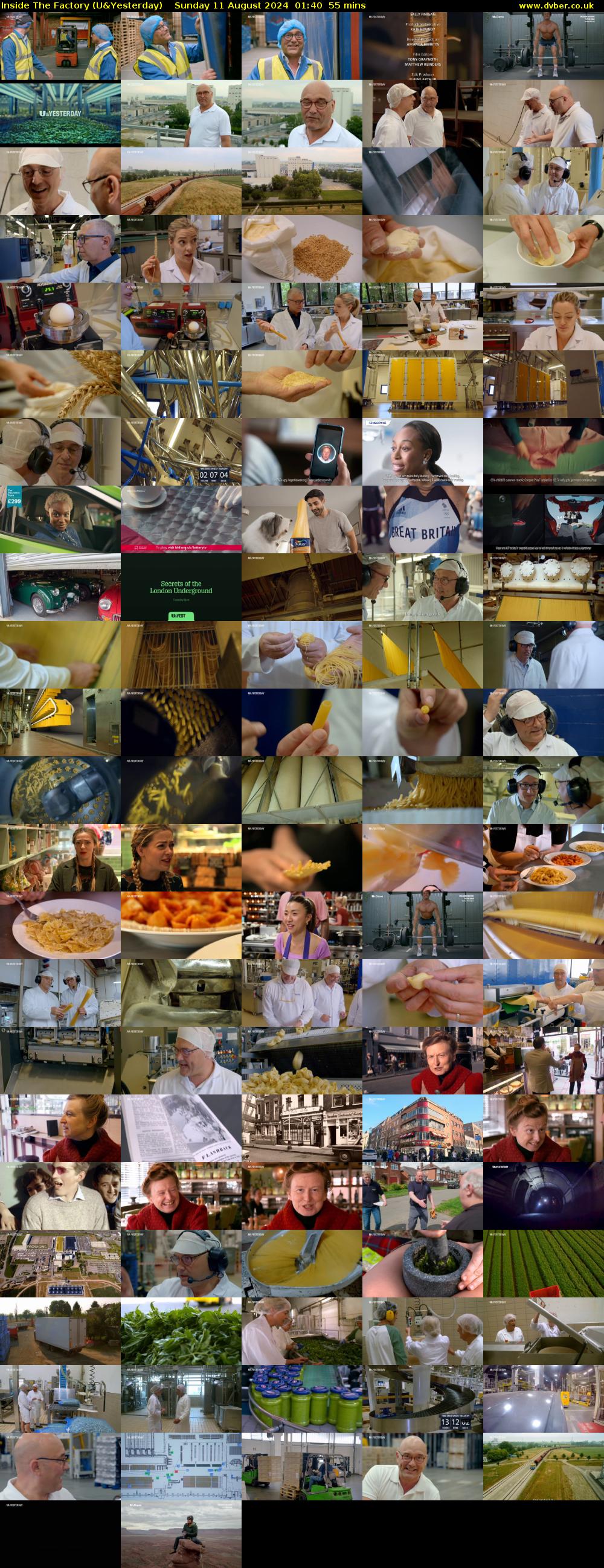 Inside The Factory (U&Yesterday) Sunday 11 August 2024 01:40 - 02:35