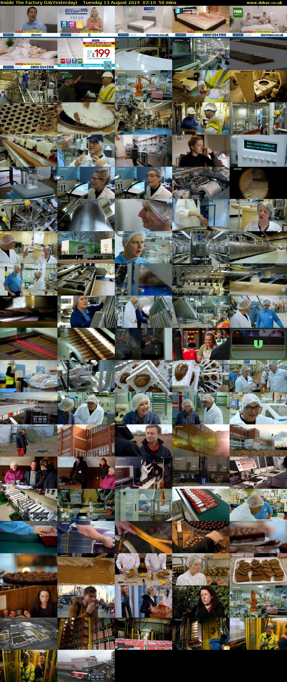 Inside The Factory (U&Yesterday) Tuesday 13 August 2024 07:10 - 08:00