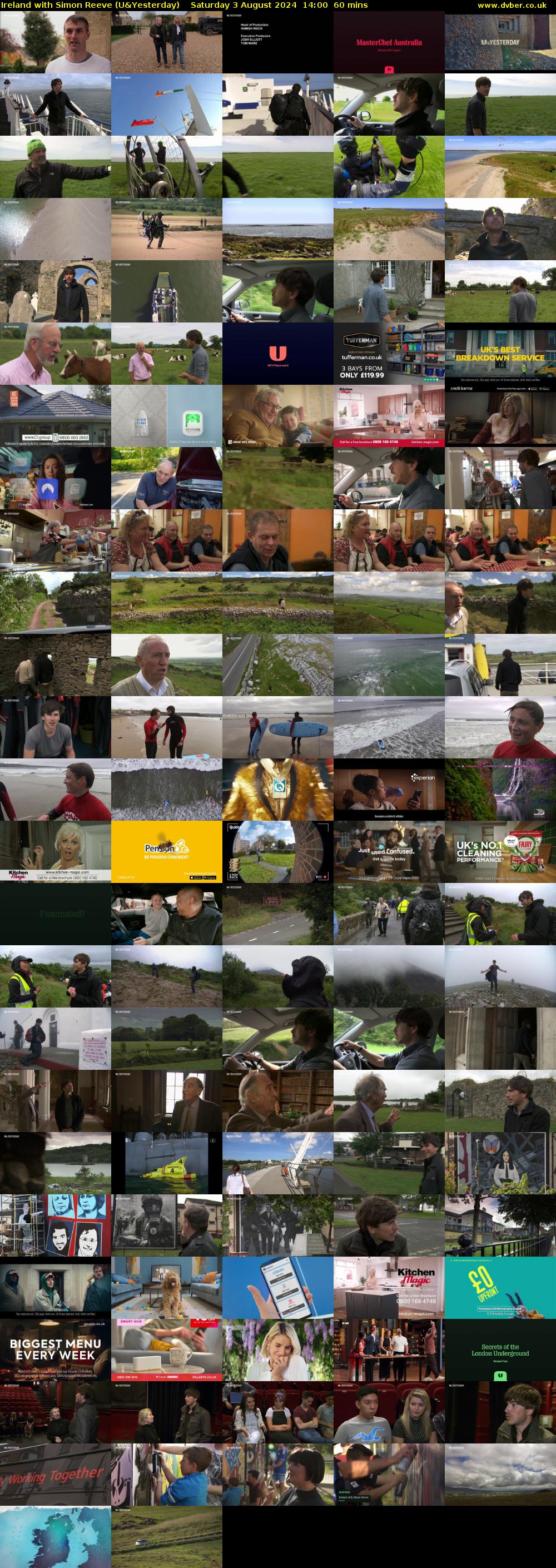 Ireland with Simon Reeve (U&Yesterday) Saturday 3 August 2024 14:00 - 15:00