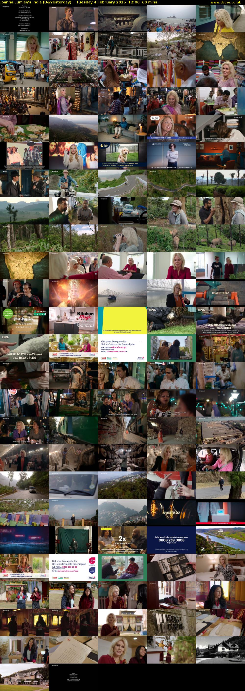 Joanna Lumley's India (U&Yesterday) Tuesday 4 February 2025 12:00 - 13:00