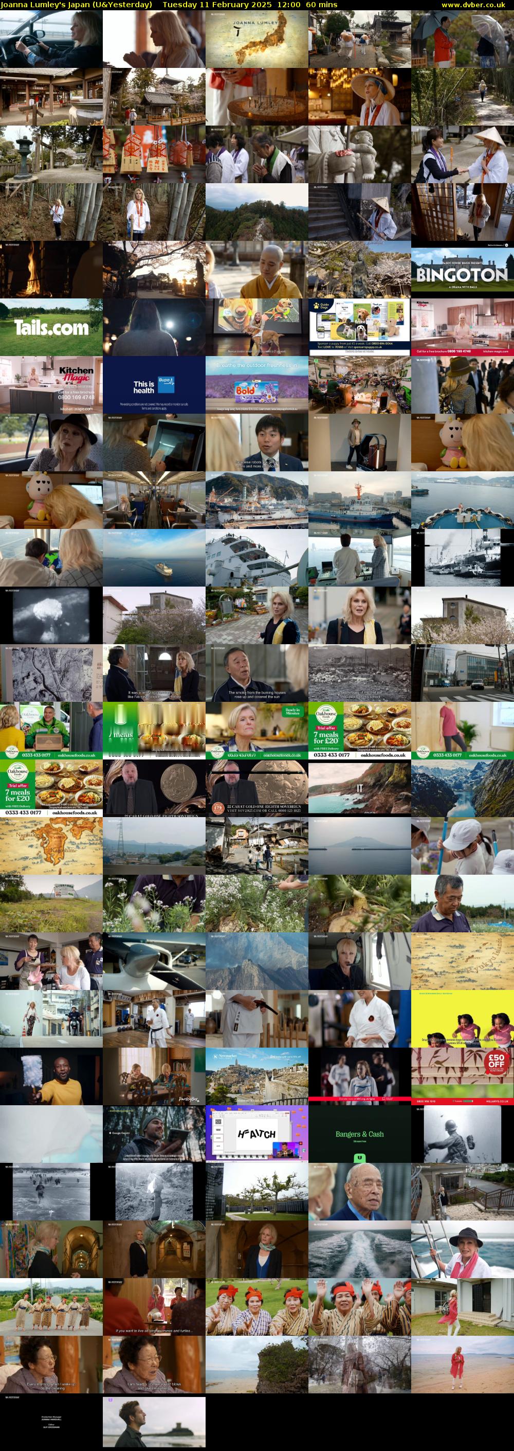 Joanna Lumley's Japan (U&Yesterday) Tuesday 11 February 2025 12:00 - 13:00