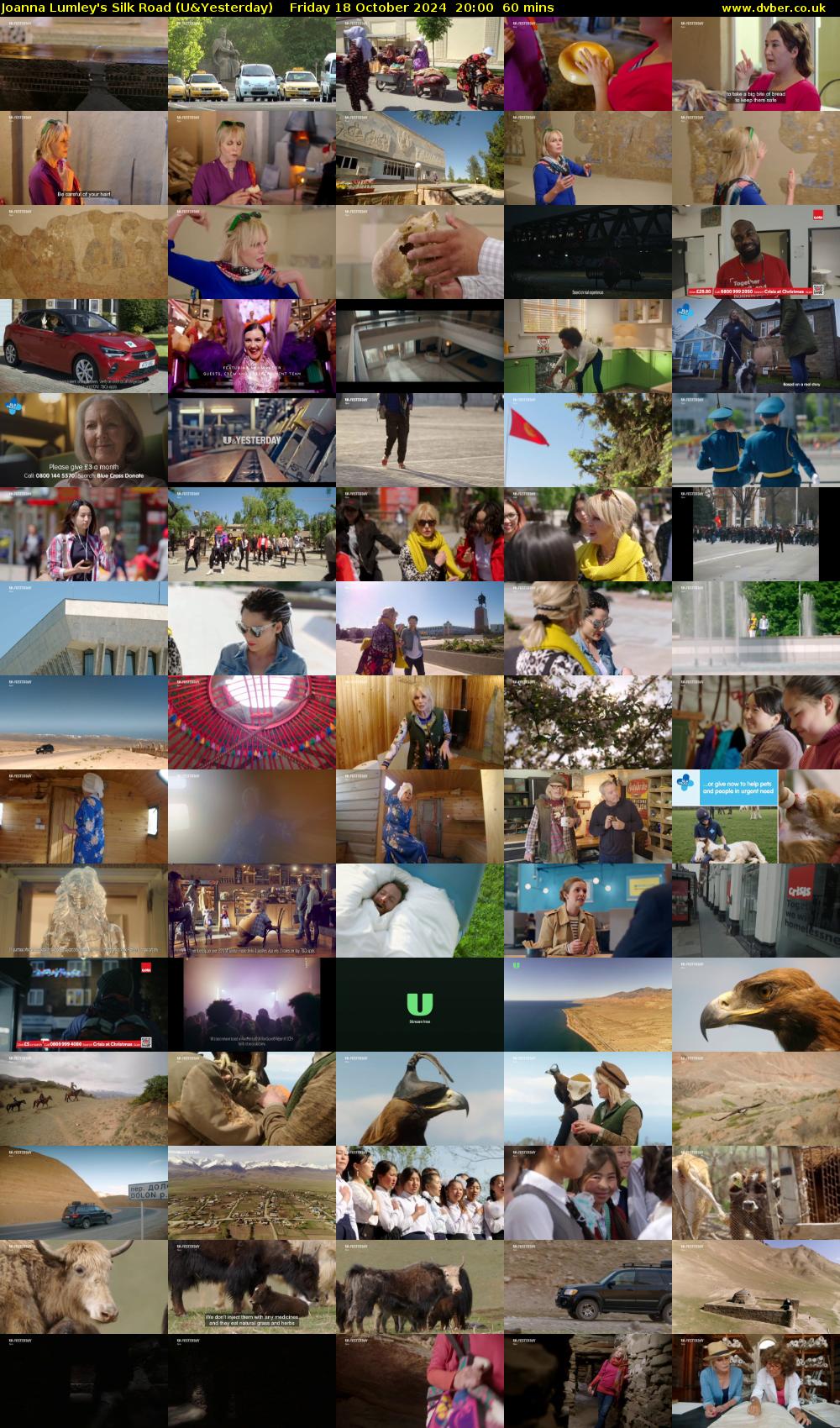 Joanna Lumley's Silk Road (U&Yesterday) Friday 18 October 2024 20:00 - 21:00