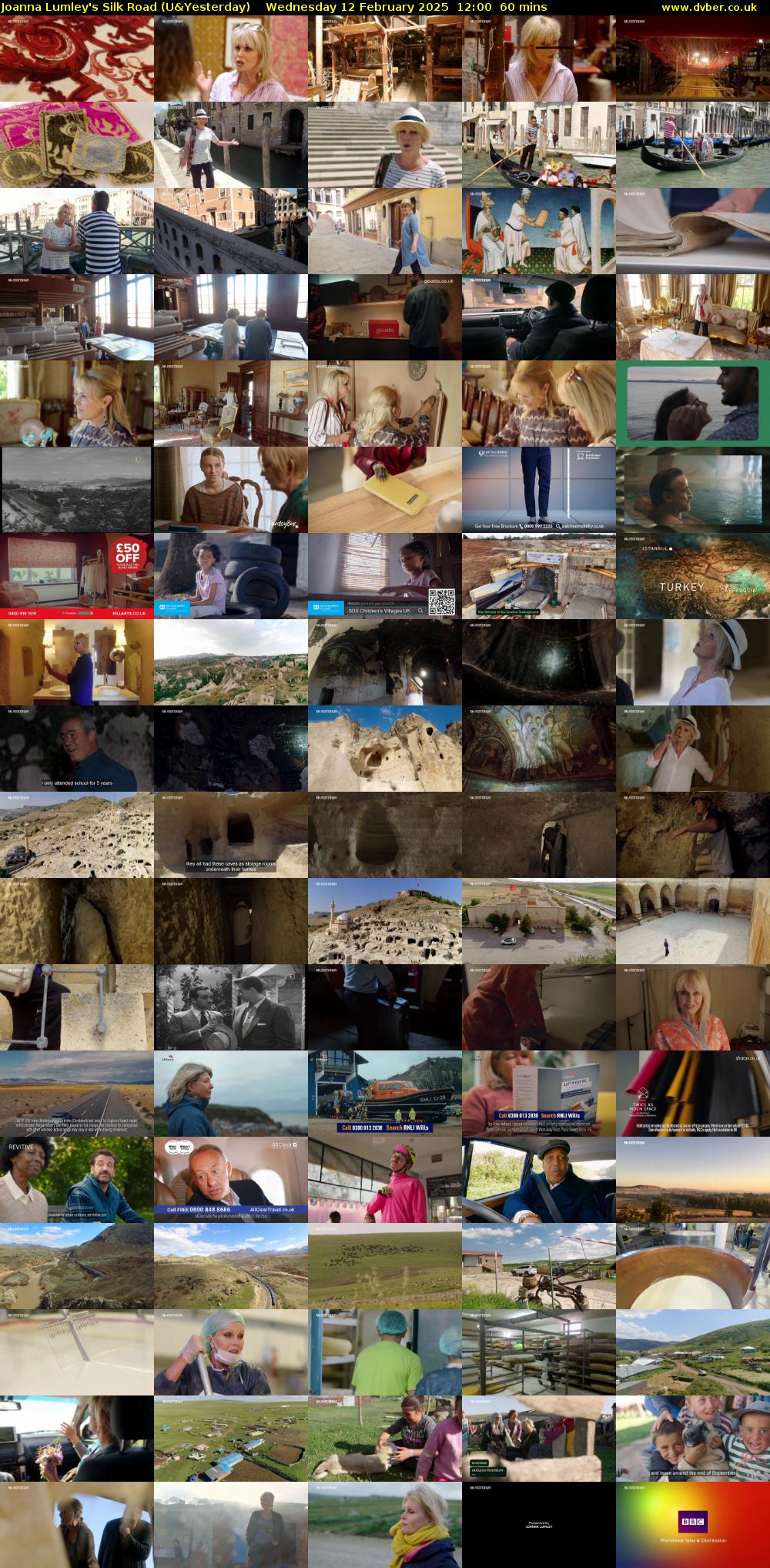 Joanna Lumley's Silk Road (U&Yesterday) Wednesday 12 February 2025 12:00 - 13:00