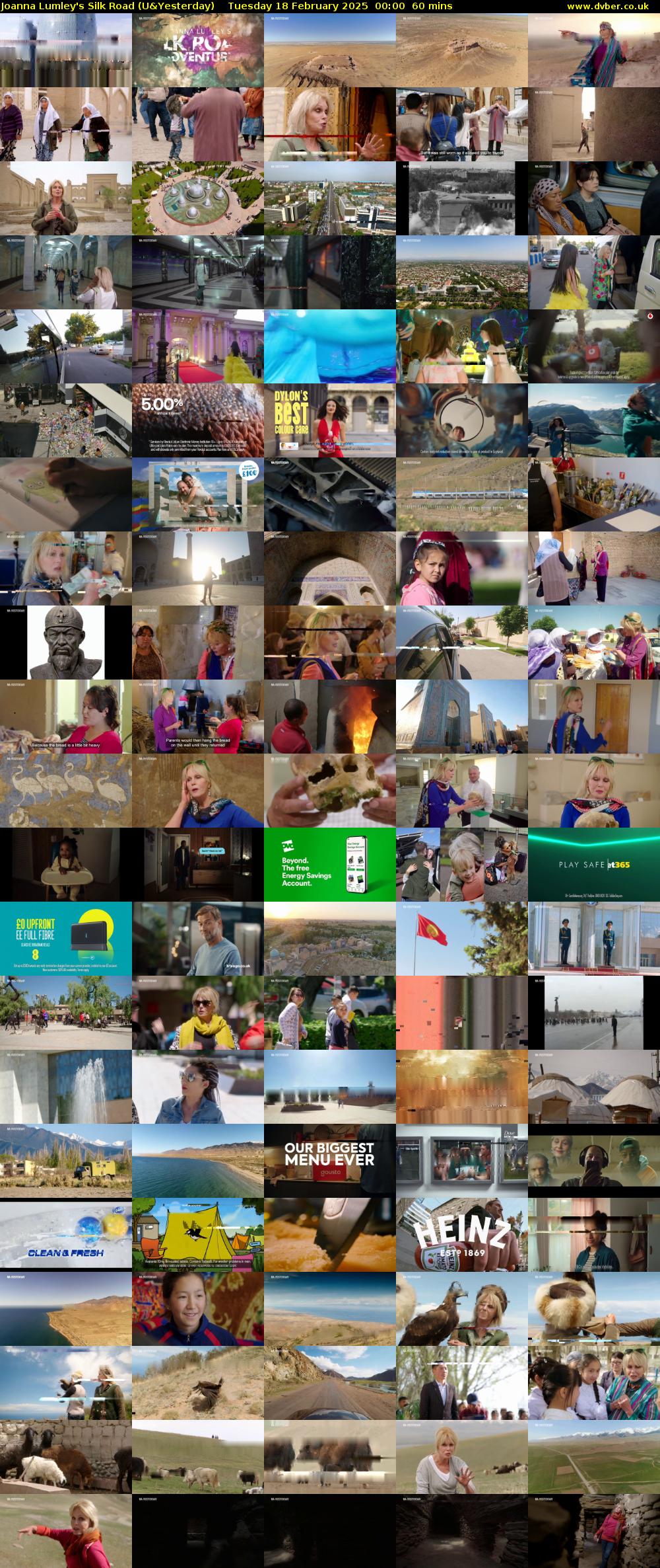 Joanna Lumley's Silk Road (U&Yesterday) Tuesday 18 February 2025 00:00 - 01:00