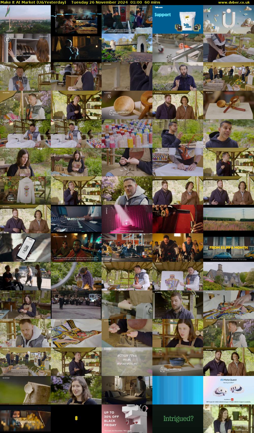 Make It At Market (U&Yesterday) Tuesday 26 November 2024 01:00 - 02:00