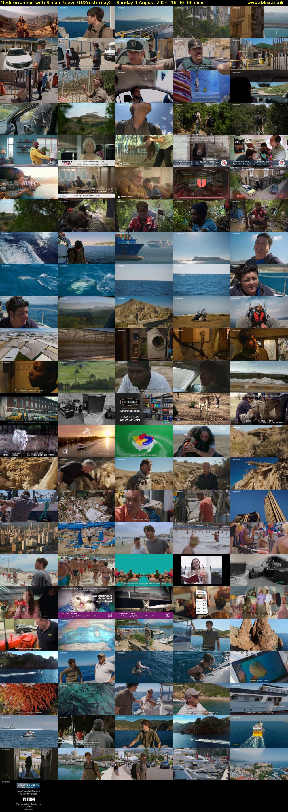 Mediterranean with Simon Reeve (U&Yesterday) Sunday 4 August 2024 16:00 - 17:00