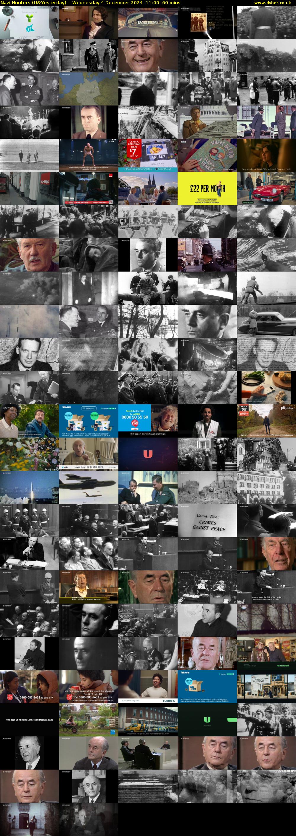 Nazi Hunters (U&Yesterday) Wednesday 4 December 2024 11:00 - 12:00