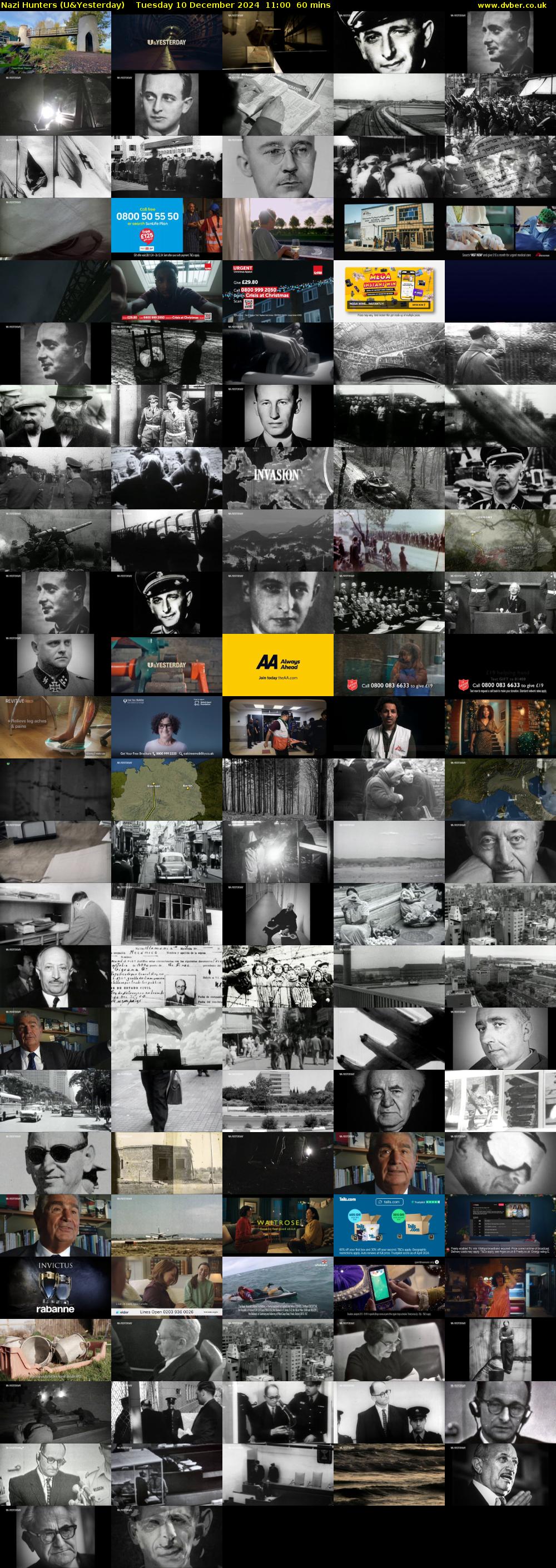 Nazi Hunters (U&Yesterday) Tuesday 10 December 2024 11:00 - 12:00