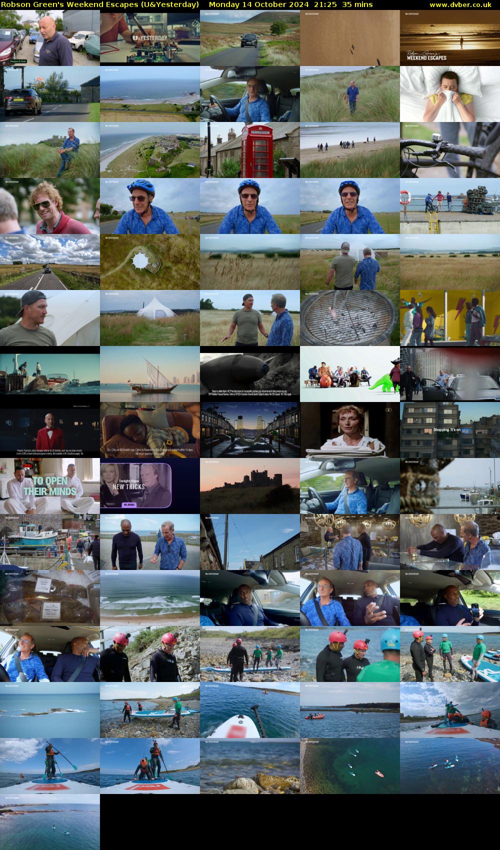 Robson Green's Weekend Escapes (U&Yesterday) Monday 14 October 2024 21:25 - 22:00