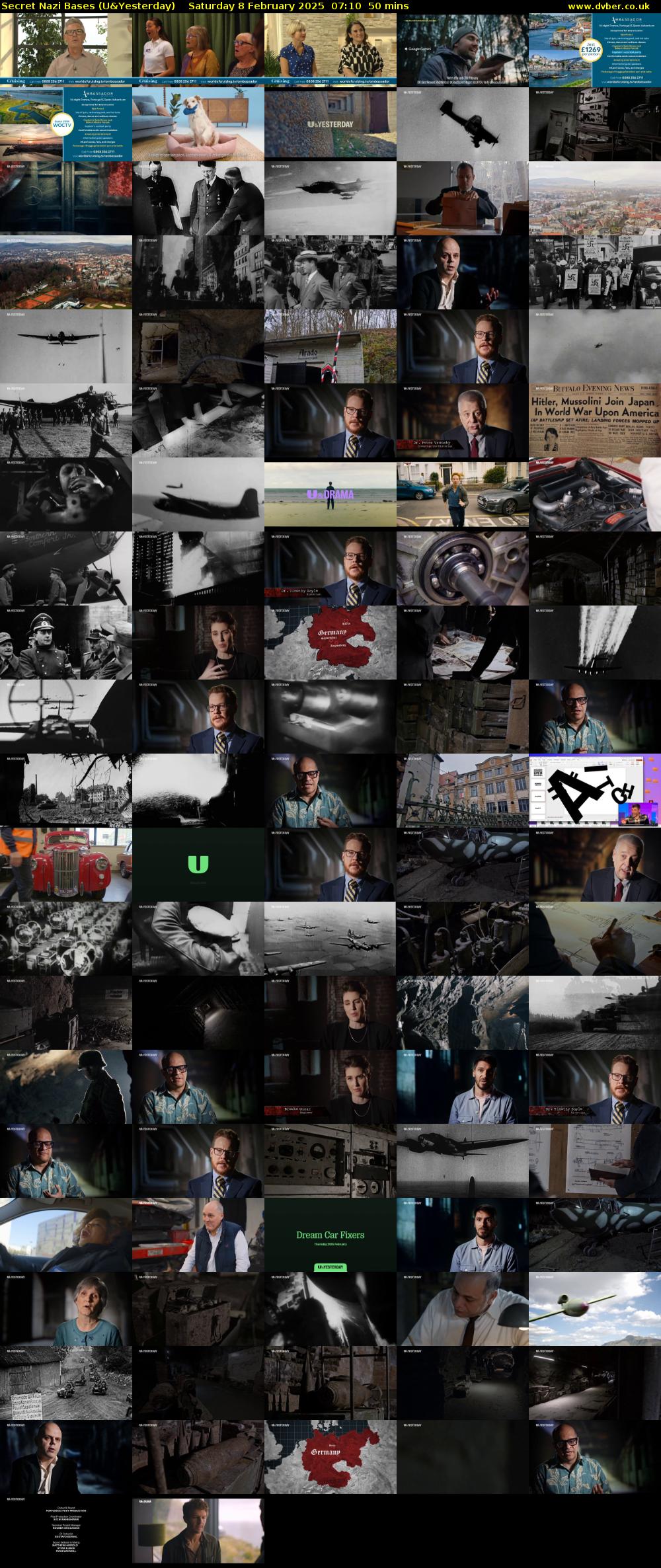 Secret Nazi Bases (U&Yesterday) Saturday 8 February 2025 07:10 - 08:00