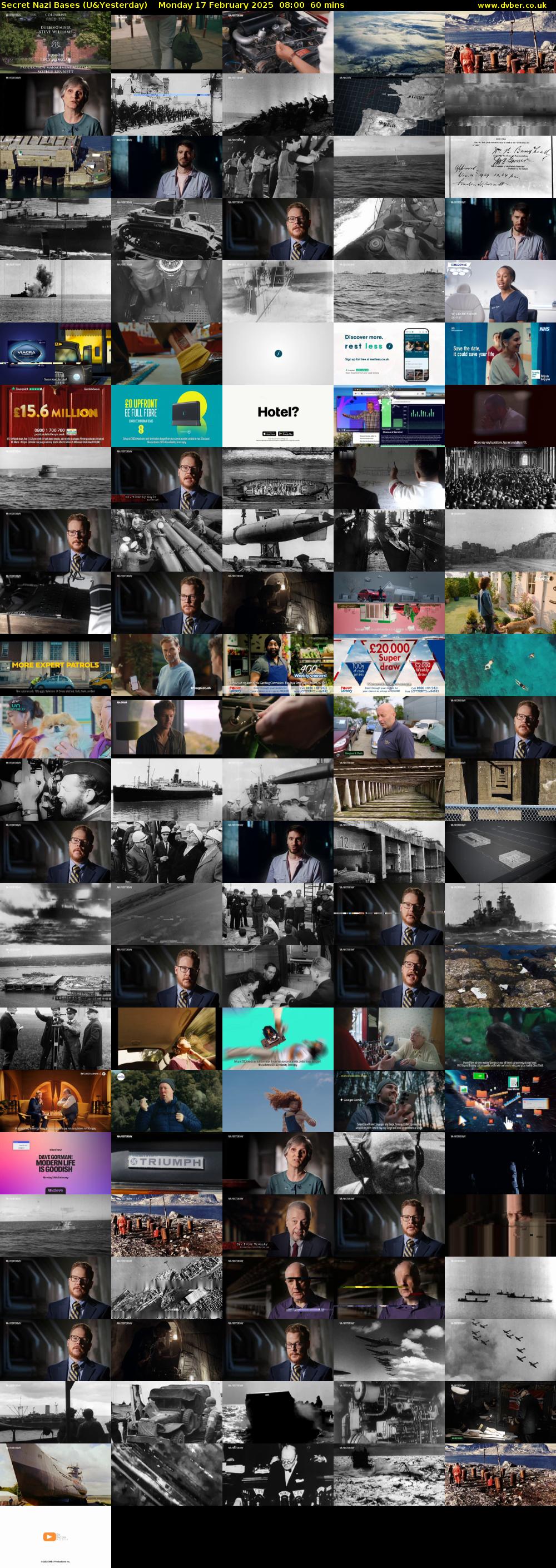 Secret Nazi Bases (U&Yesterday) Monday 17 February 2025 08:00 - 09:00