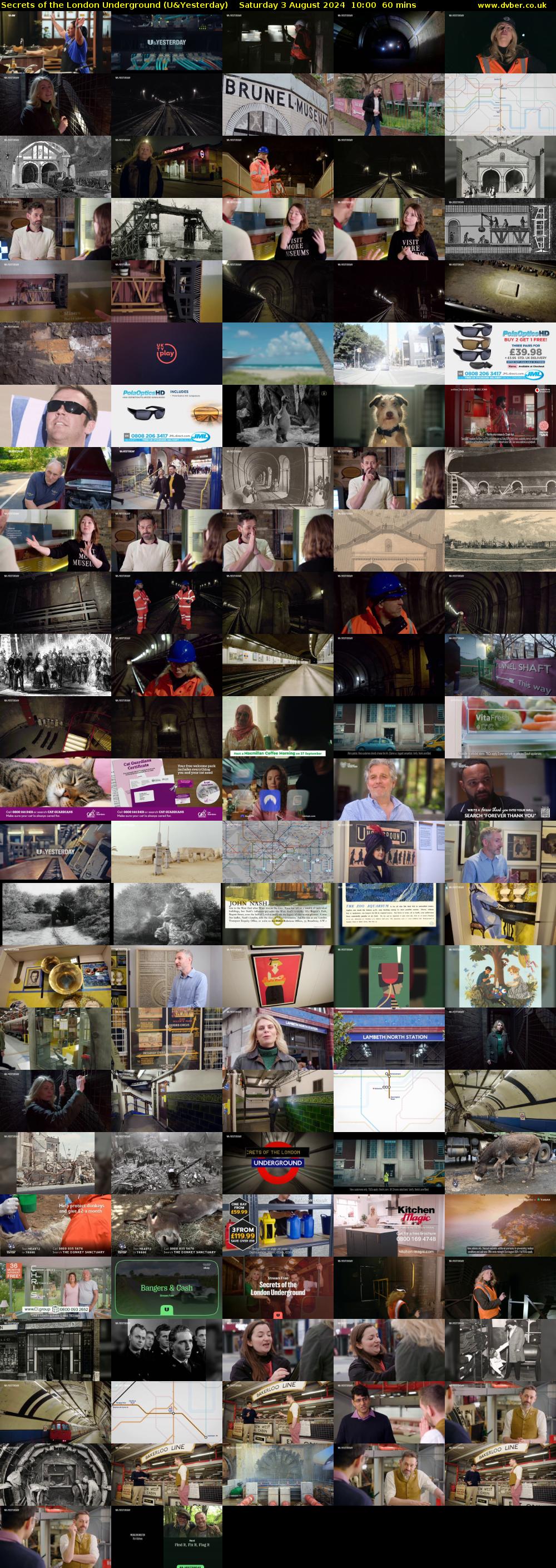 Secrets of the London Underground (U&Yesterday) Saturday 3 August 2024 10:00 - 11:00