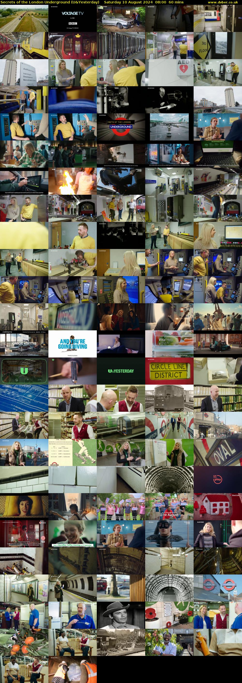 Secrets of the London Underground (U&Yesterday) Saturday 10 August 2024 08:00 - 09:00