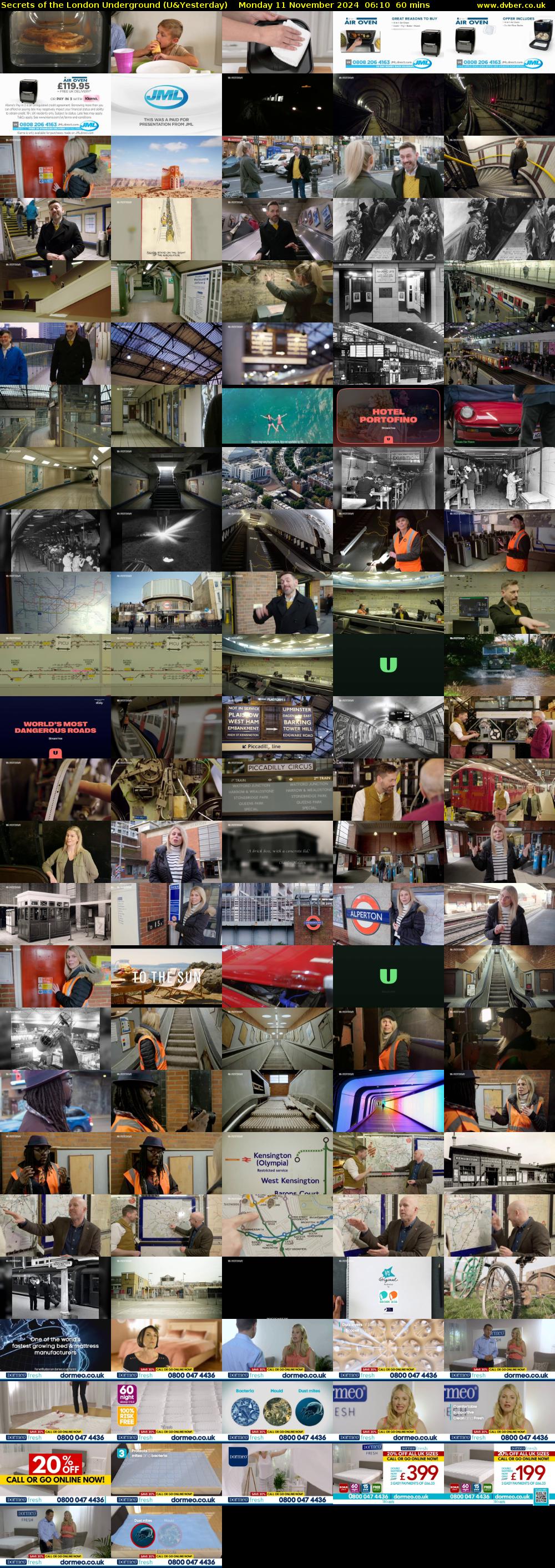 Secrets of the London Underground (U&Yesterday) Monday 11 November 2024 06:10 - 07:10