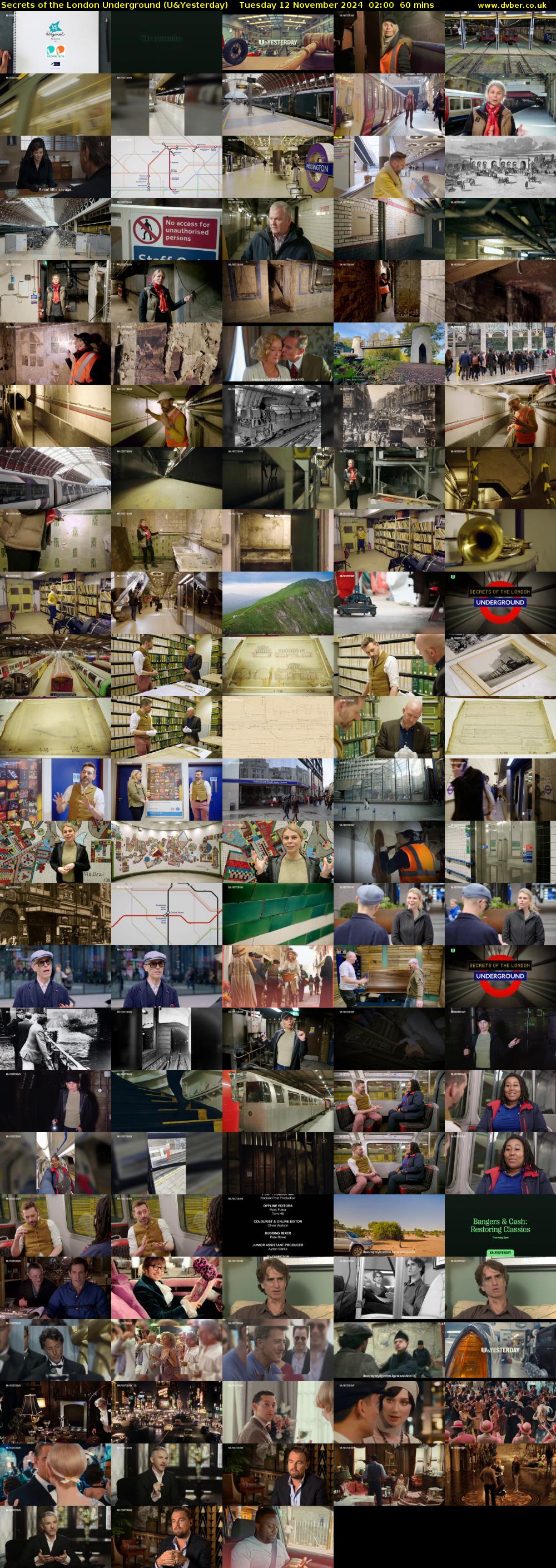 Secrets of the London Underground (U&Yesterday) Tuesday 12 November 2024 02:00 - 03:00