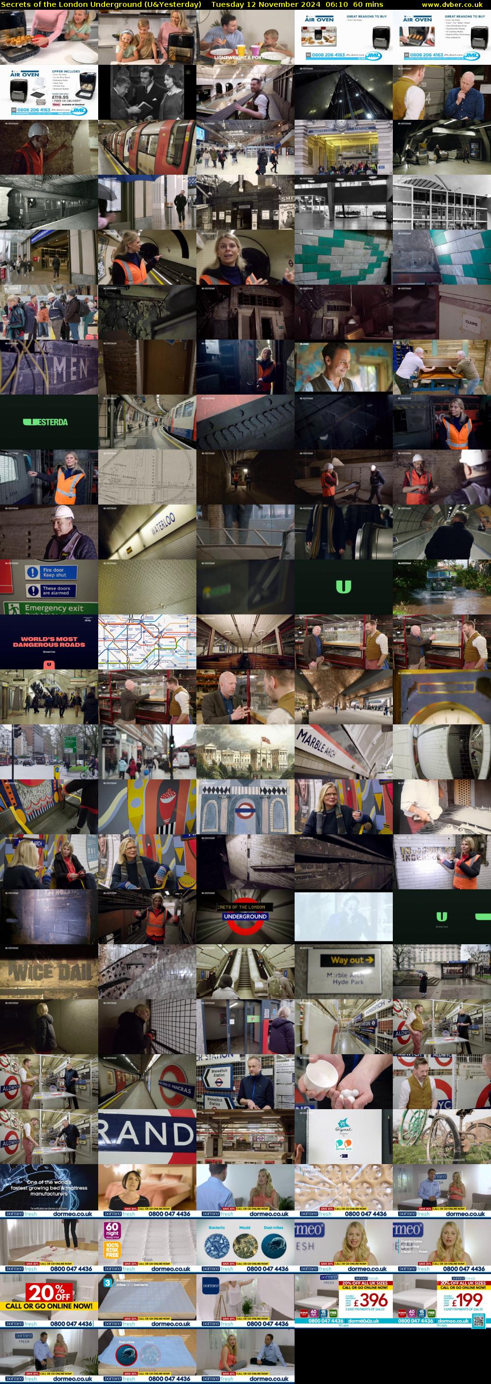 Secrets of the London Underground (U&Yesterday) Tuesday 12 November 2024 06:10 - 07:10